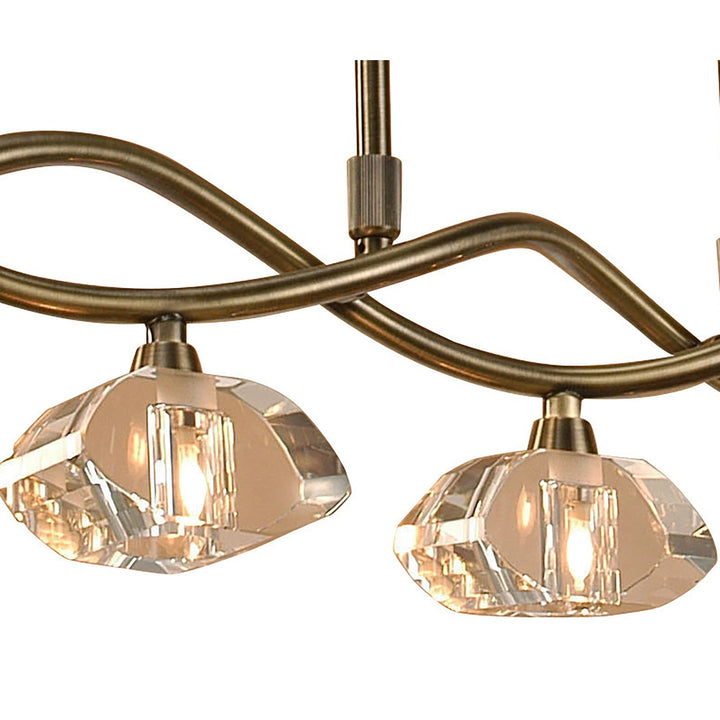 Mantra M0430AB Alfa Linear Pendant 5 Light G9 Antique Brass