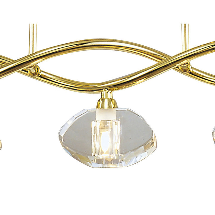 Mantra M0430PB Alfa Linear Pendant 5 Light G9 Polished Brass