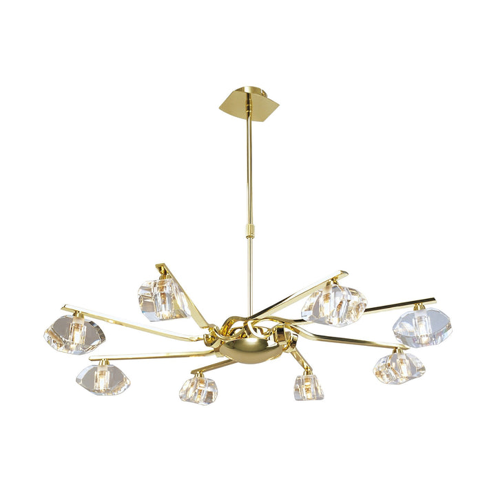 Mantra M0410PB Alfa Pendant 8 Light G9 Polished Brass
