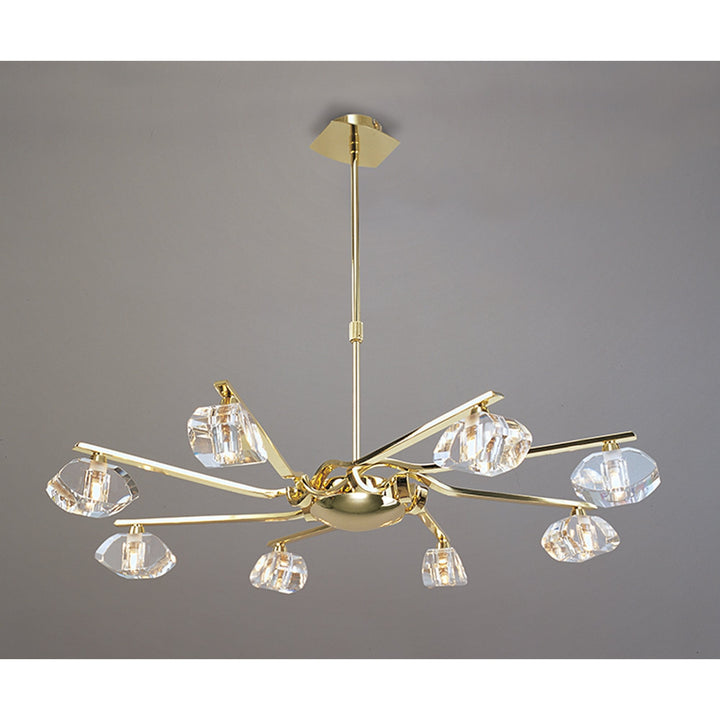 Mantra M0410PB Alfa Pendant 8 Light G9 Polished Brass