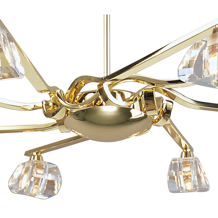 Mantra M0410PB Alfa Pendant 8 Light G9 Polished Brass