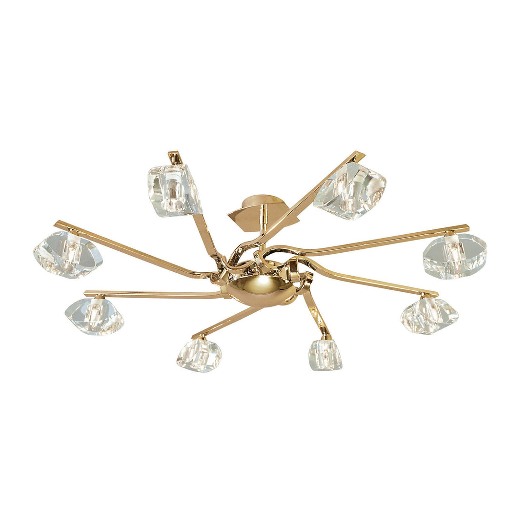 Mantra M0550FG | Alfa Semi Flush 8 Light | G9 French Gold