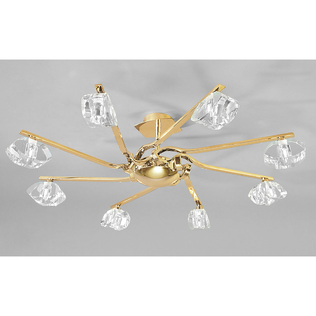 Mantra M0550FG | Alfa Semi Flush 8 Light | G9 French Gold