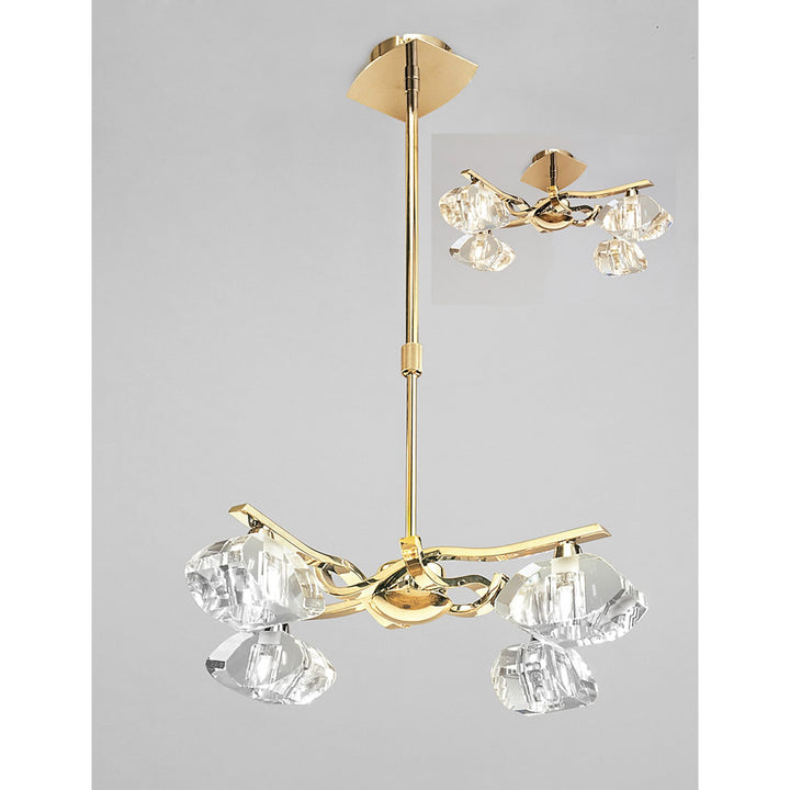 Mantra M0553FG Alfa Telescopic 4 Light G9 French Gold