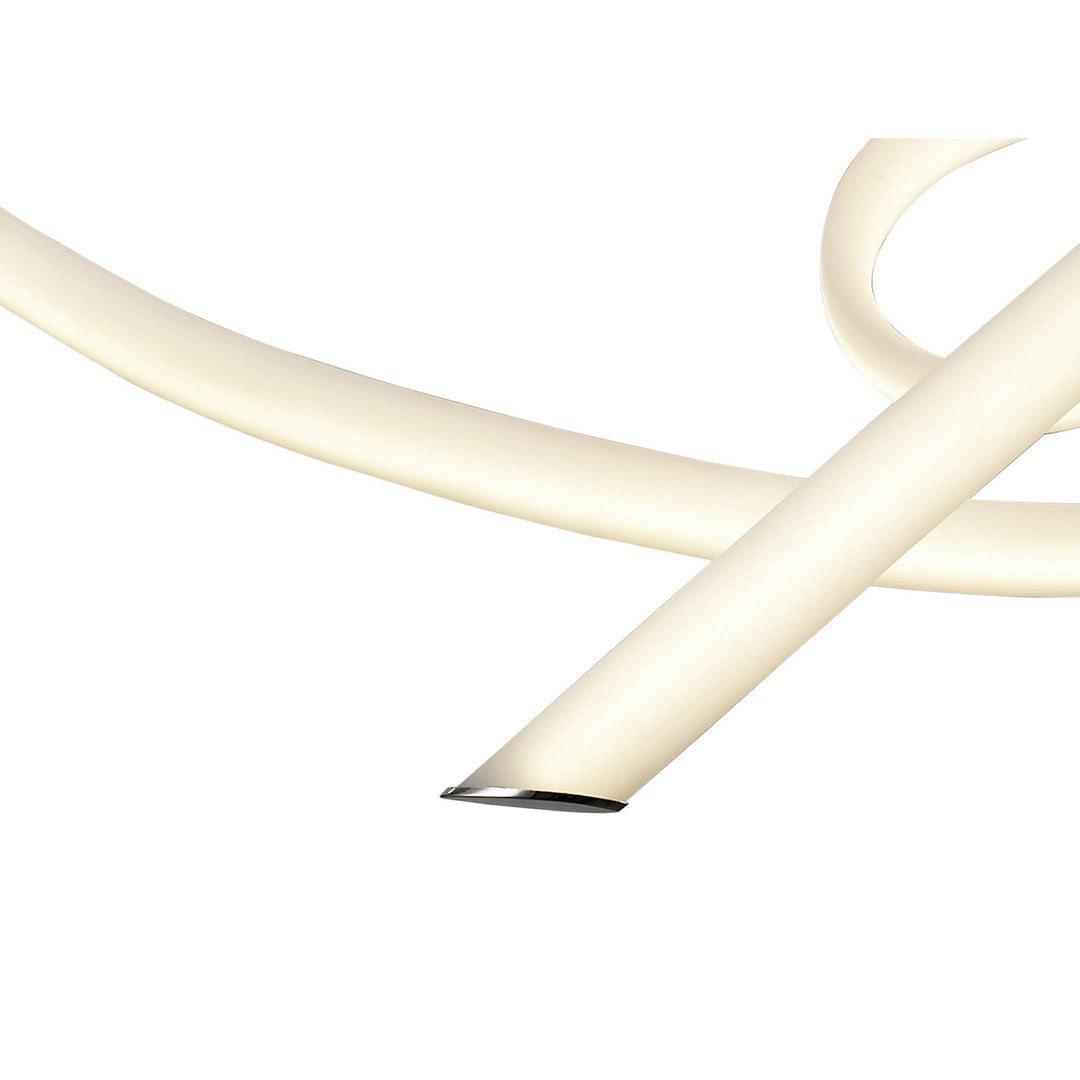 Mantra M6721 Armonia Semi Flush Medium Ribbons 60W LED Polished Chrome/Frosted Acrylic