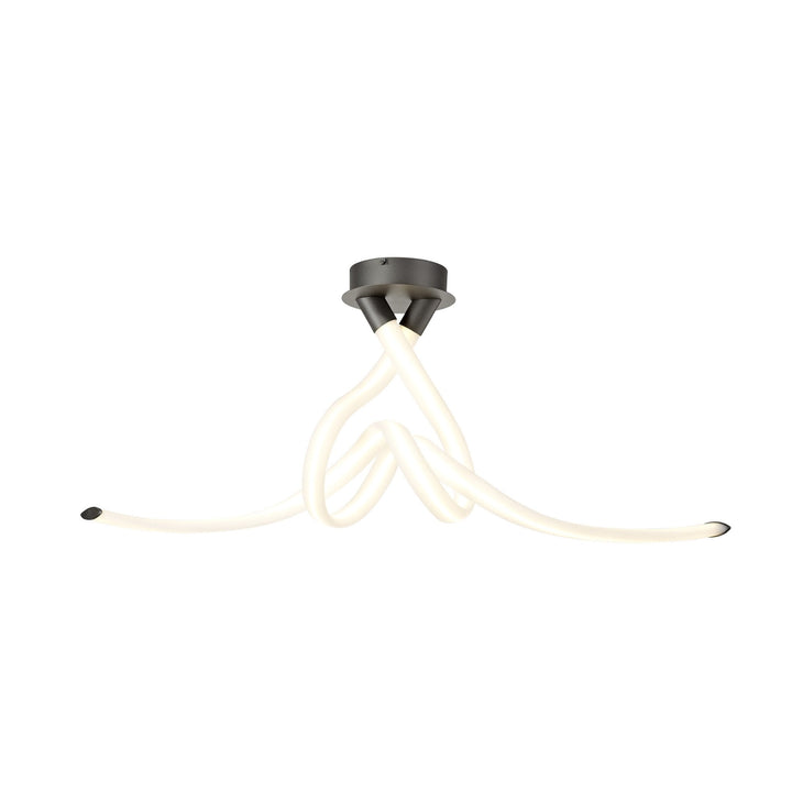 Mantra M6793 Armonia Semi Flush Bow Dimmable 50W LED Titanium Frosted Acrylic