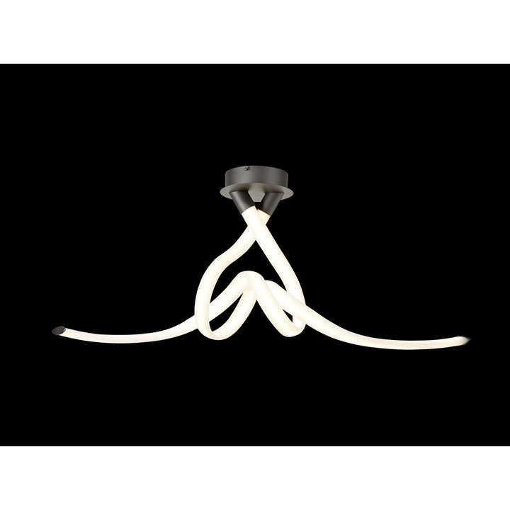 Mantra M6793 Armonia Semi Flush Bow Dimmable 50W LED Titanium Frosted Acrylic
