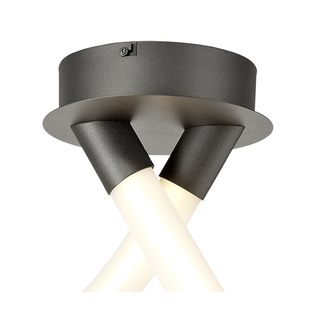 Mantra M6793 Armonia Semi Flush Bow Dimmable 50W LED Titanium Frosted Acrylic