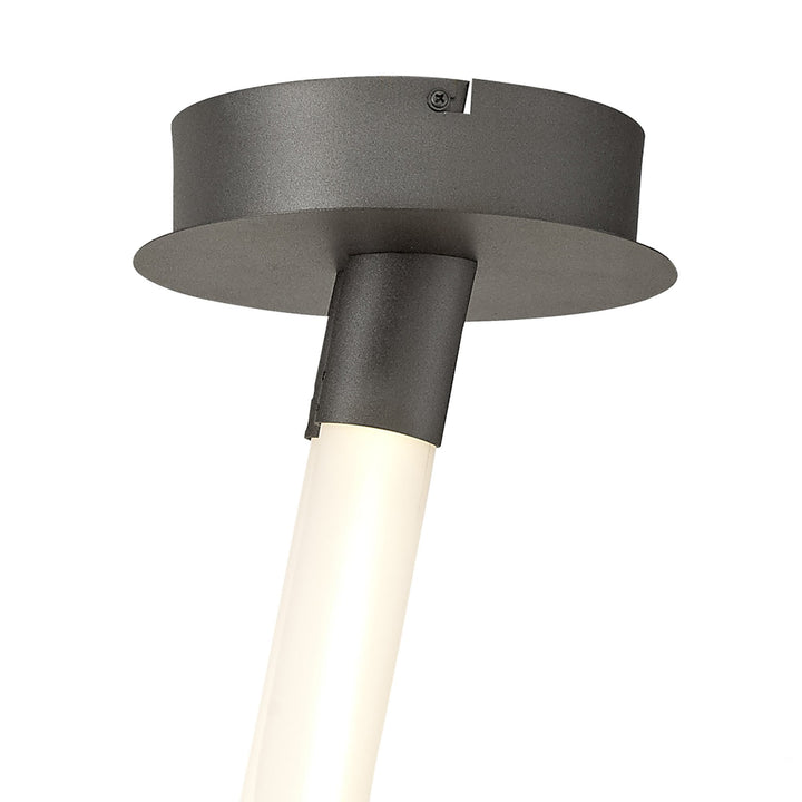 Mantra M6791 Armonia Semi Flush Medium Ribbons Dimmable 60W LED Titanium/Frosted Acrylic