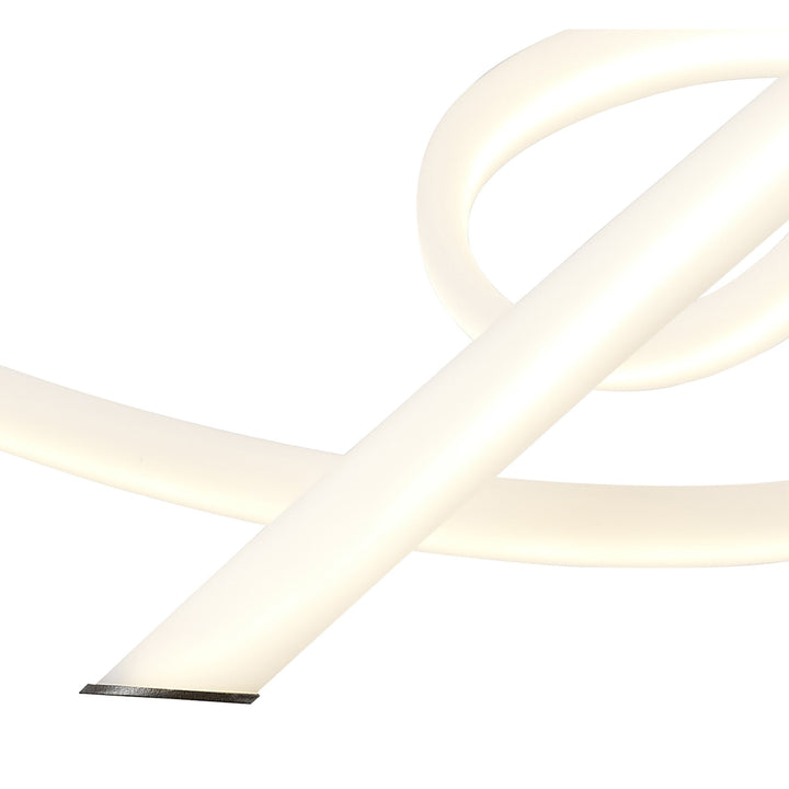 Mantra M6791 Armonia Semi Flush Medium Ribbons Dimmable 60W LED Titanium/Frosted Acrylic