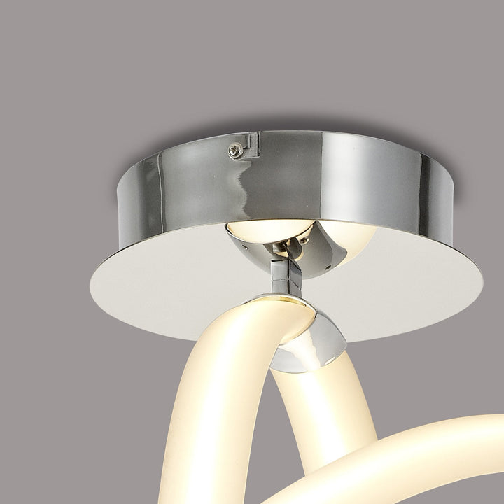 Mantra M6724 Armonia Semi Flush Vertical 40W LED Polished Chrome/Frosted Acrylic