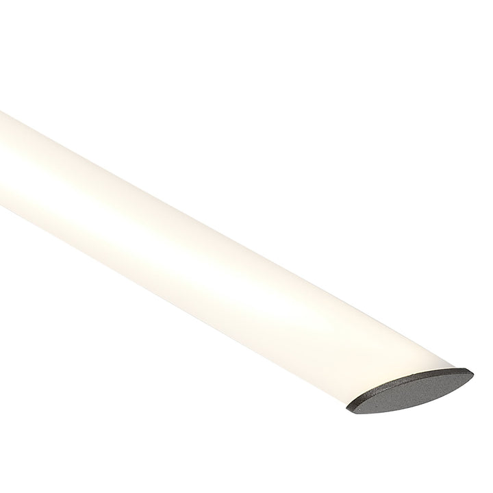 Mantra M6794 Armonia Semi Flush Vertical Dimmable 40W LED Titanium/Frosted Acrylic
