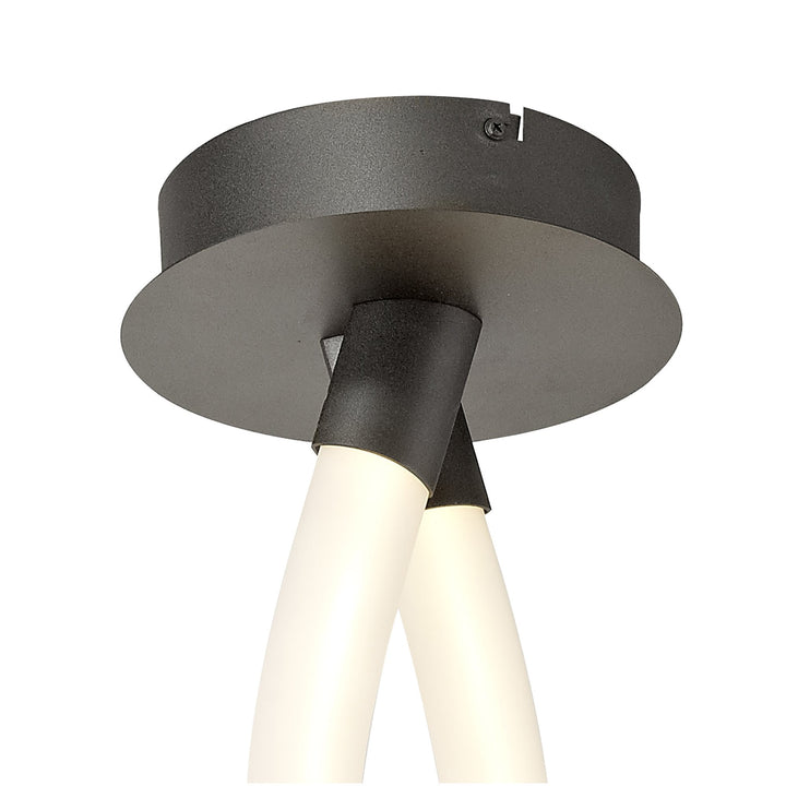 Mantra M6790 Armonia Semi Flush Large Ribbons Dimmable 60W LED Titanium/Frosted Acrylic
