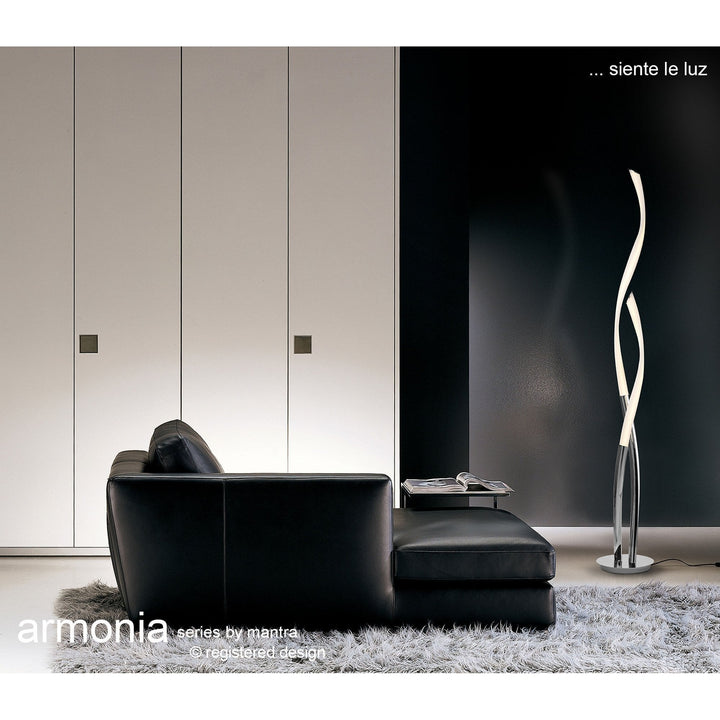 Mantra M6730 Armonia Floor Lamp 30W LED Polished Chrome/Frosted Acrylic
