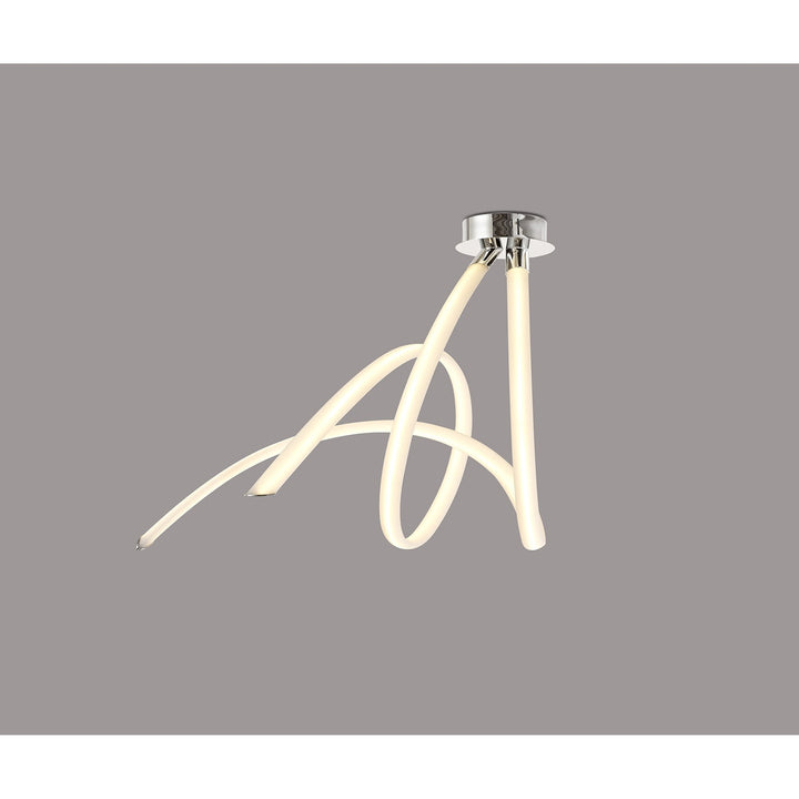 Mantra M6722 Armonia Semi Flush Spiral 60W LED Polished Chrome/Frosted Acrylic
