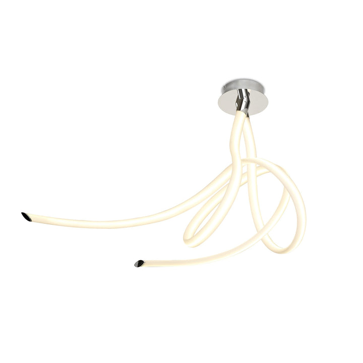 Mantra M6720 Armonia Semi Flush Large Ribbons 60W LED Polished Chrome/Frosted Acrylic