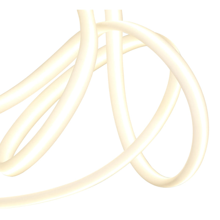 Mantra M6720 Armonia Semi Flush Large Ribbons 60W LED Polished Chrome/Frosted Acrylic