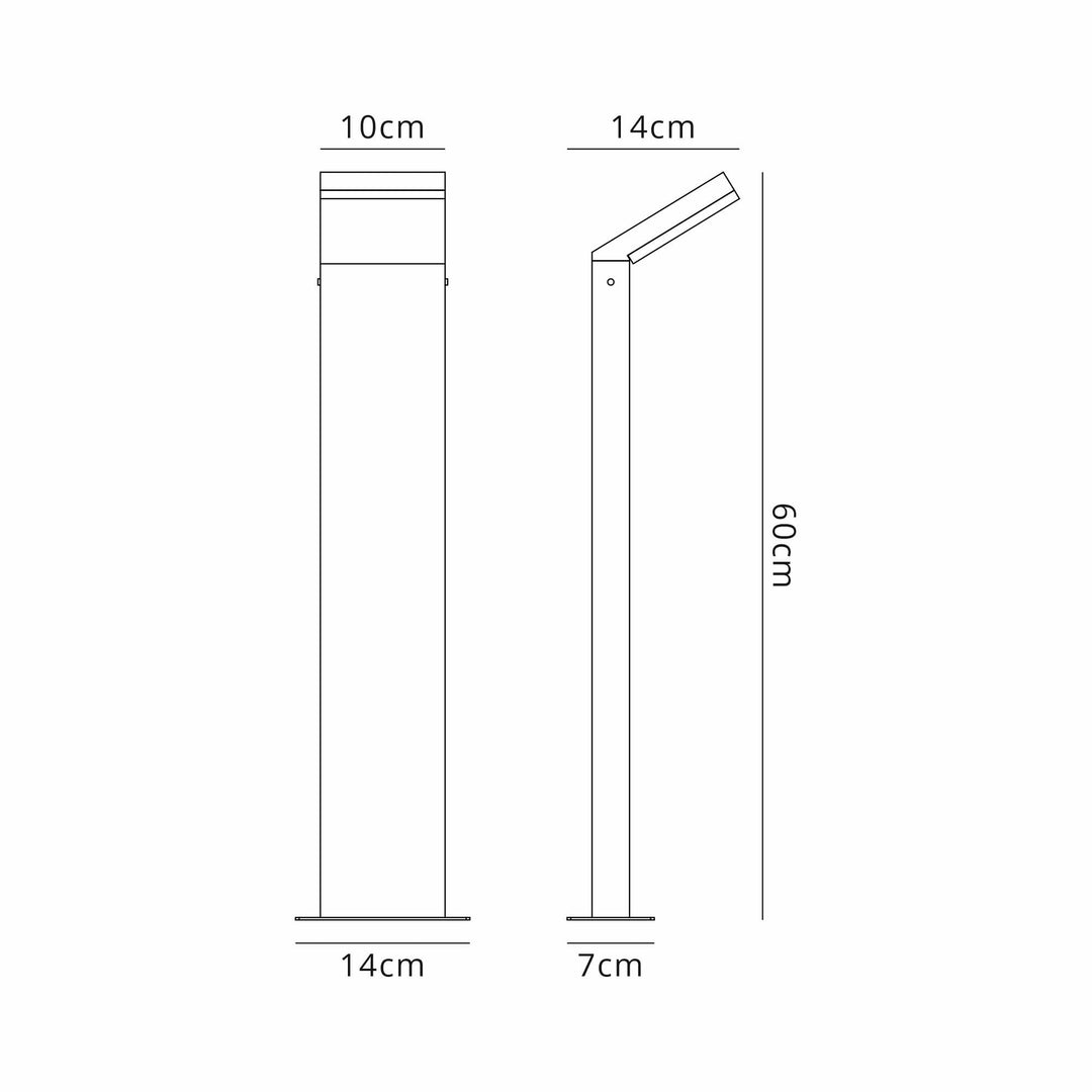 Mantra M8151 Alpine Outdoor Bollard 12W LED Anthracite