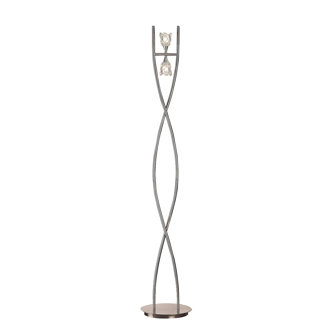 Mantra M0583 Amel Floor Lamp 2 Light G9 Polished Chrome