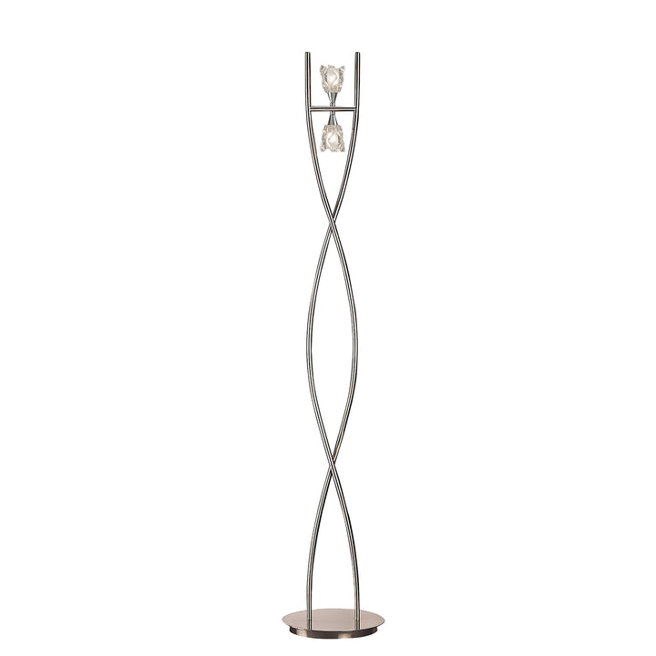 Mantra M0583 Amel Floor Lamp 2 Light G9 Polished Chrome