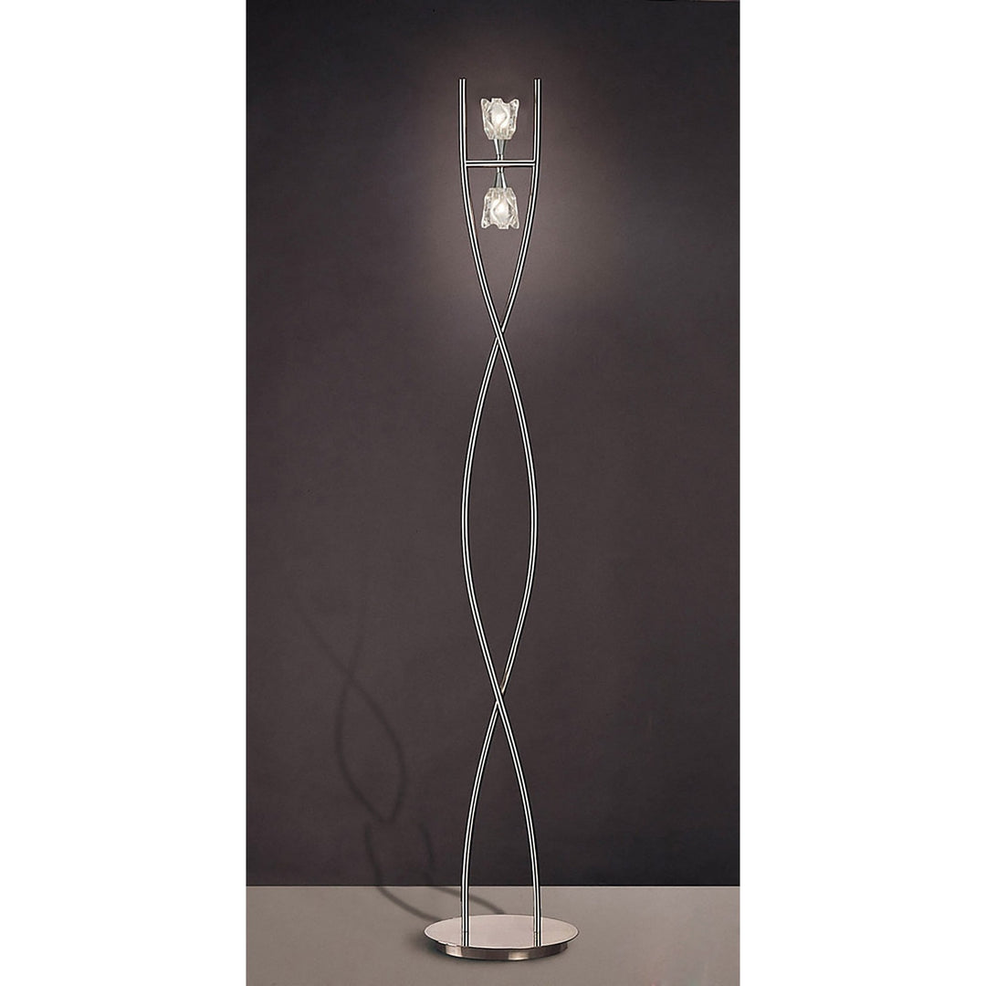 Mantra M0583 Amel Floor Lamp 2 Light G9 Polished Chrome