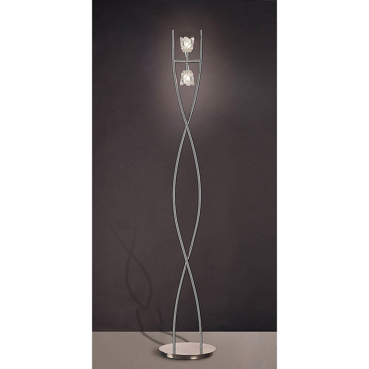 Mantra M0583 Amel Floor Lamp 2 Light G9 Polished Chrome