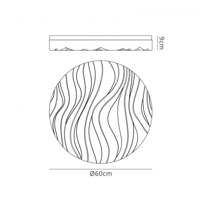 Mantra M5040 Arena Ceiling/Wall Light Large Round LED IP44 Matt White White Acrylic