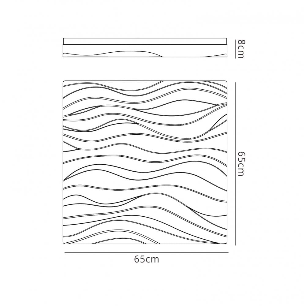 Mantra M5043 Arena Ceiling/Wall Light Large Square LED IP44 Matt White White Acrylic