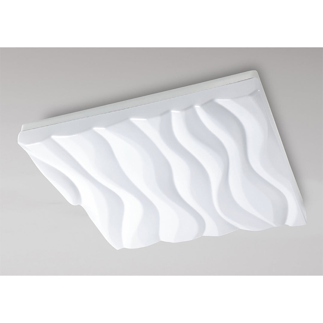 Mantra M5043 Arena Ceiling/Wall Light Large Square LED IP44 Matt White White Acrylic
