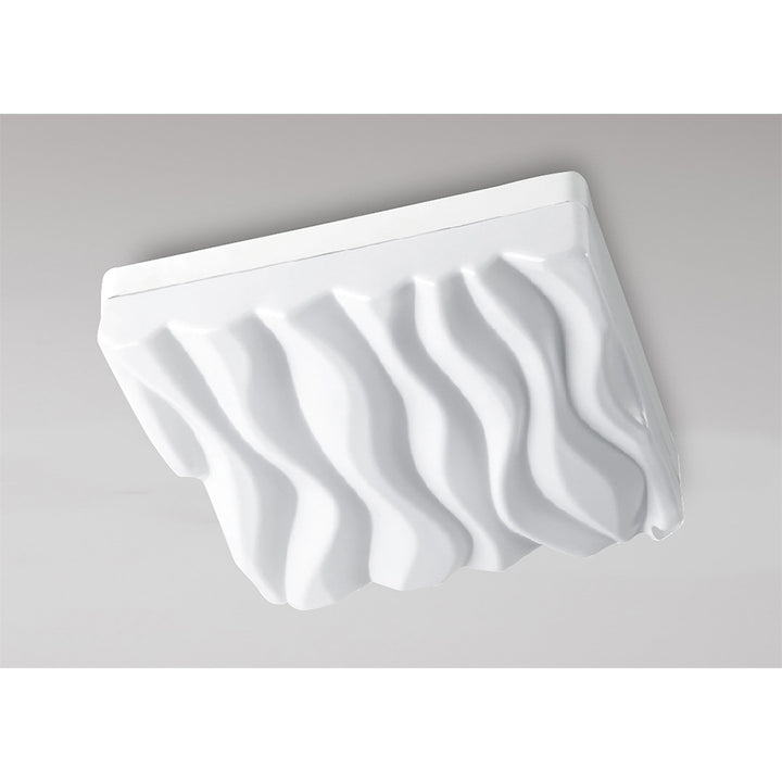 Mantra M5044 Arena Ceiling/Wall Light Medium Square LED IP44 Matt White White Acrylic
