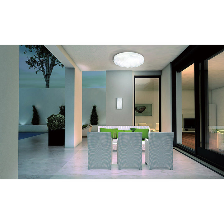 Mantra M5047 Arena Wall Lamp LED White IP44 Polished Chrome White Acrylic