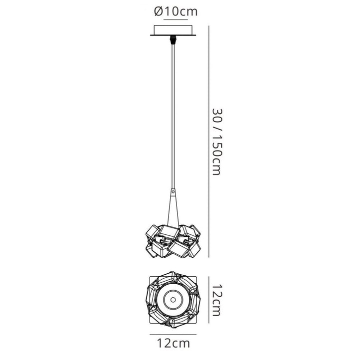 Mantra M3953 Artic Pendant 1 Light Small Polished Chrome