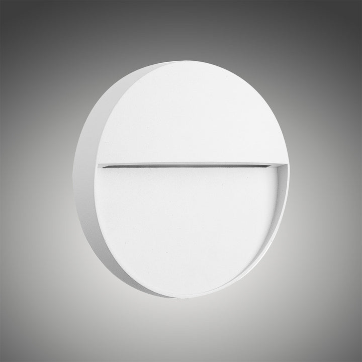 Mantra M7014 Baker Outdoor Wall Lamp Small Round 3W LED Sand White