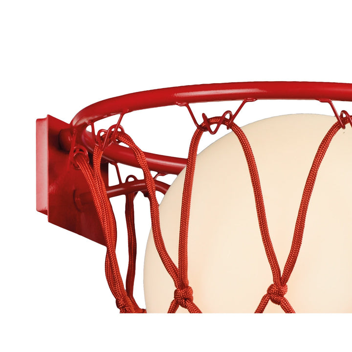 Mantra M7244 Basketball Wall Lamp 1 Light Matt Red