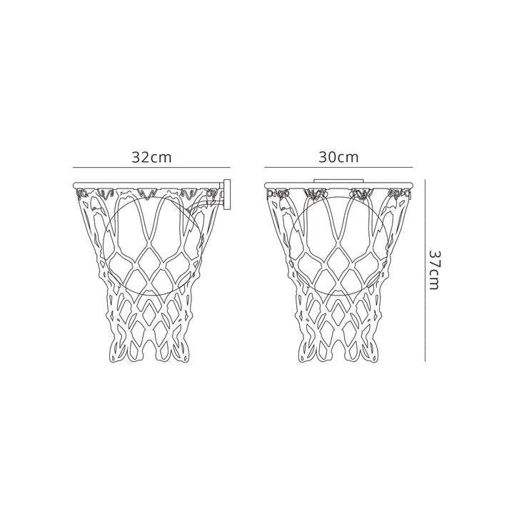Mantra M7242 Basketball Wall Lamp 1 Light Matt White