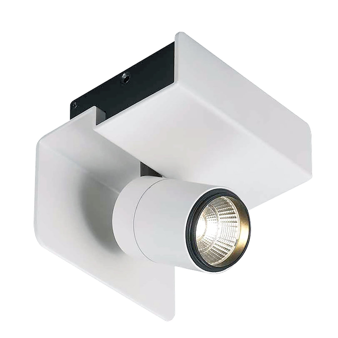 Mantra M5718 Bocaray Surface Mounted Spot / Wall Light 1 x 7W LED Matt White / Black