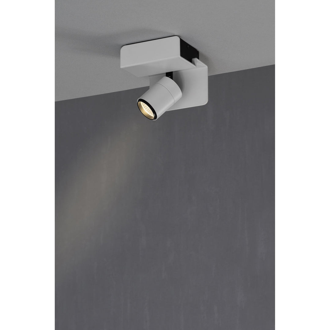 Mantra M5718 Bocaray Surface Mounted Spot / Wall Light 1 x 7W LED Matt White / Black