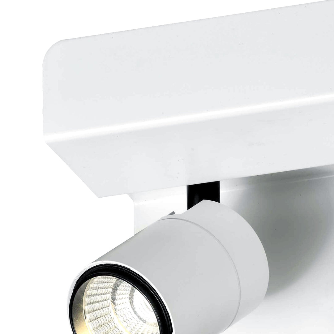 Mantra M5719 Bocaray Surface Mounted Spot / Wall Light 2 x 7W LED Matt White / Black