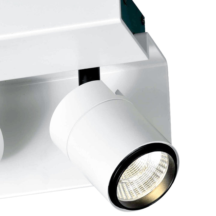 Mantra M5719 Bocaray Surface Mounted Spot / Wall Light 2 x 7W LED Matt White / Black