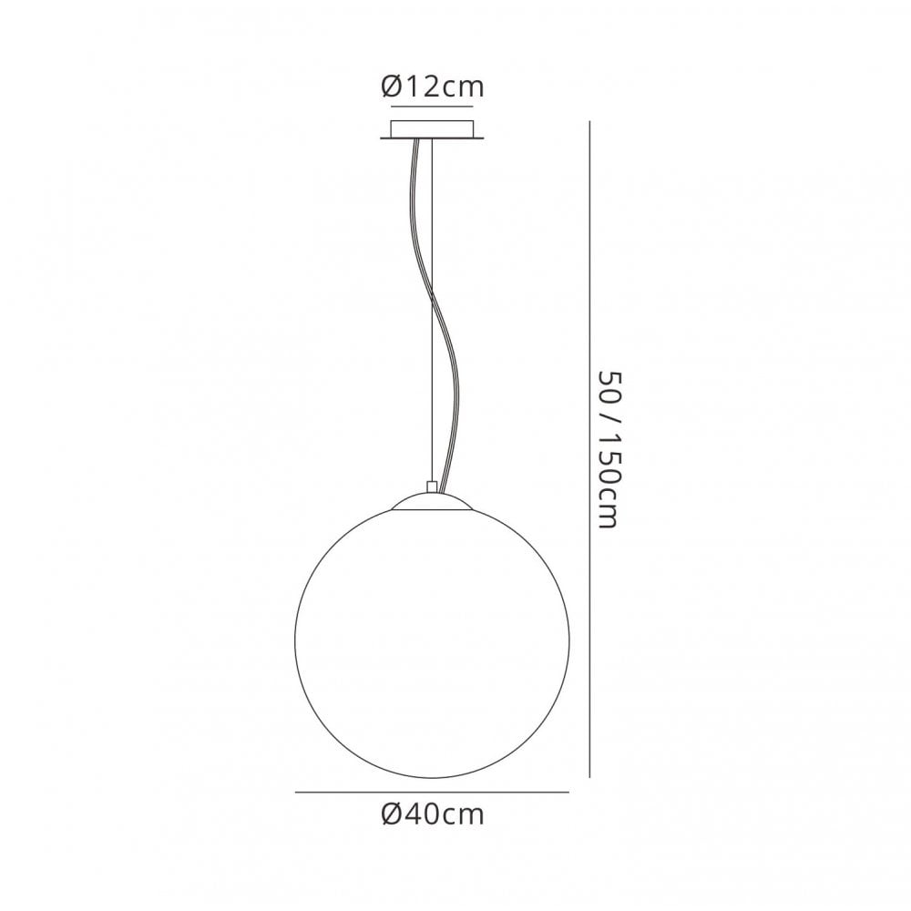Mantra M5711 Bola Pendant 40cm Round 1 x E27 Chrome