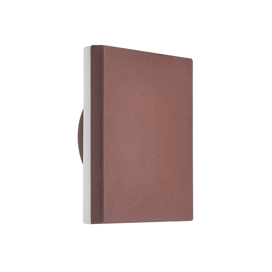 Mantra M6539 Bora Outdoor Square Wall Lamp 9.6W LED Rust Brown
