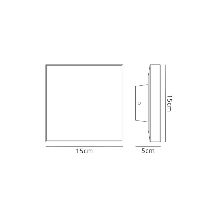 Mantra M6539 Bora Outdoor Square Wall Lamp 9.6W LED Rust Brown