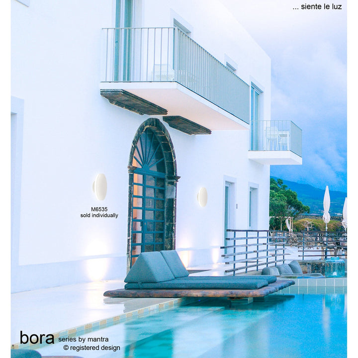 Mantra M6539 Bora Outdoor Square Wall Lamp 9.6W LED Rust Brown