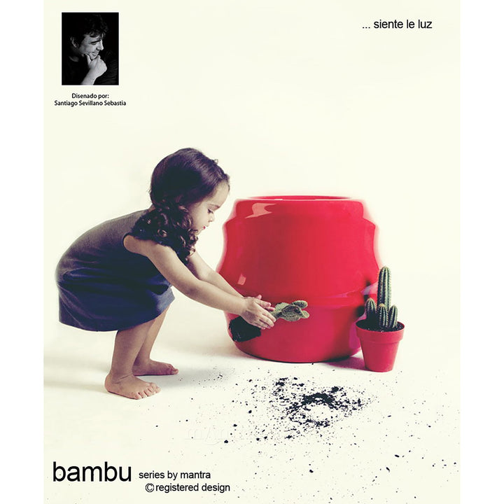 Mantra M3646 Bambu Tall Pot 2 Light E27 Outdoor Opal White