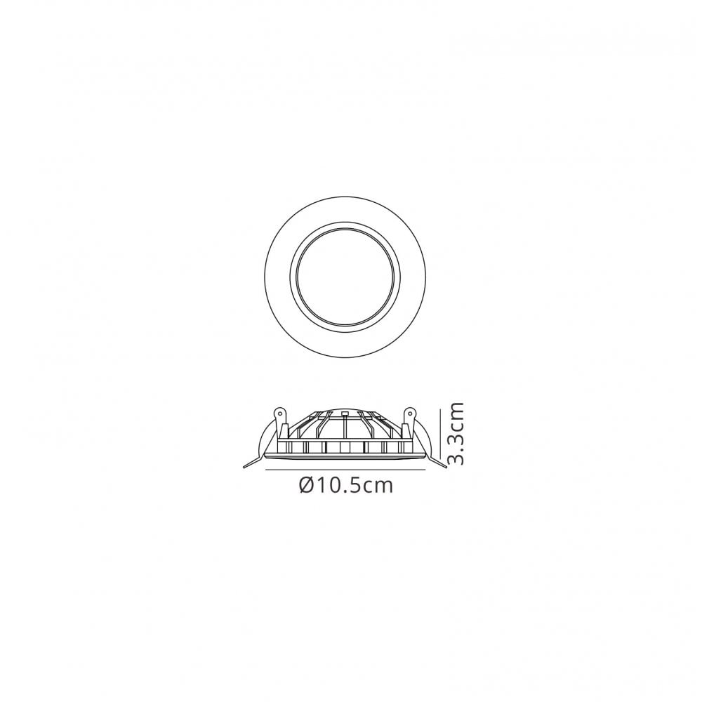 Mantra MC0041 Cabrera Downlight 10.5cm Round 6W LED Matt White