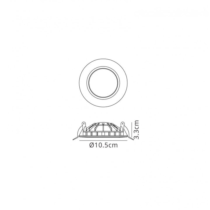 Mantra MC0042 Cabrera Downlight 10.5cm Round 6W LED Matt White