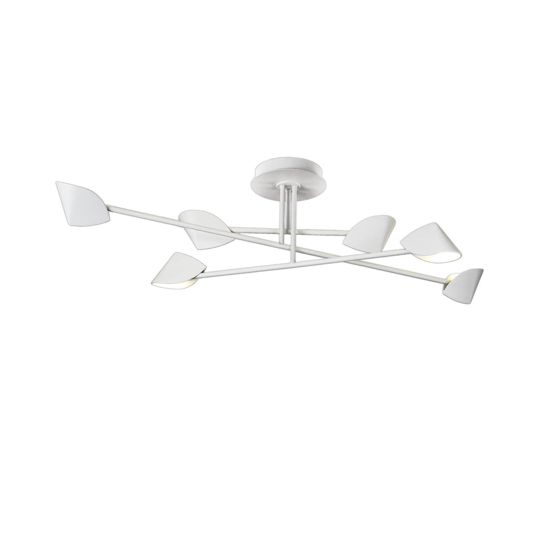 Mantra M7572 Capuccina Large 6 Light Semi Flush 45W LED White