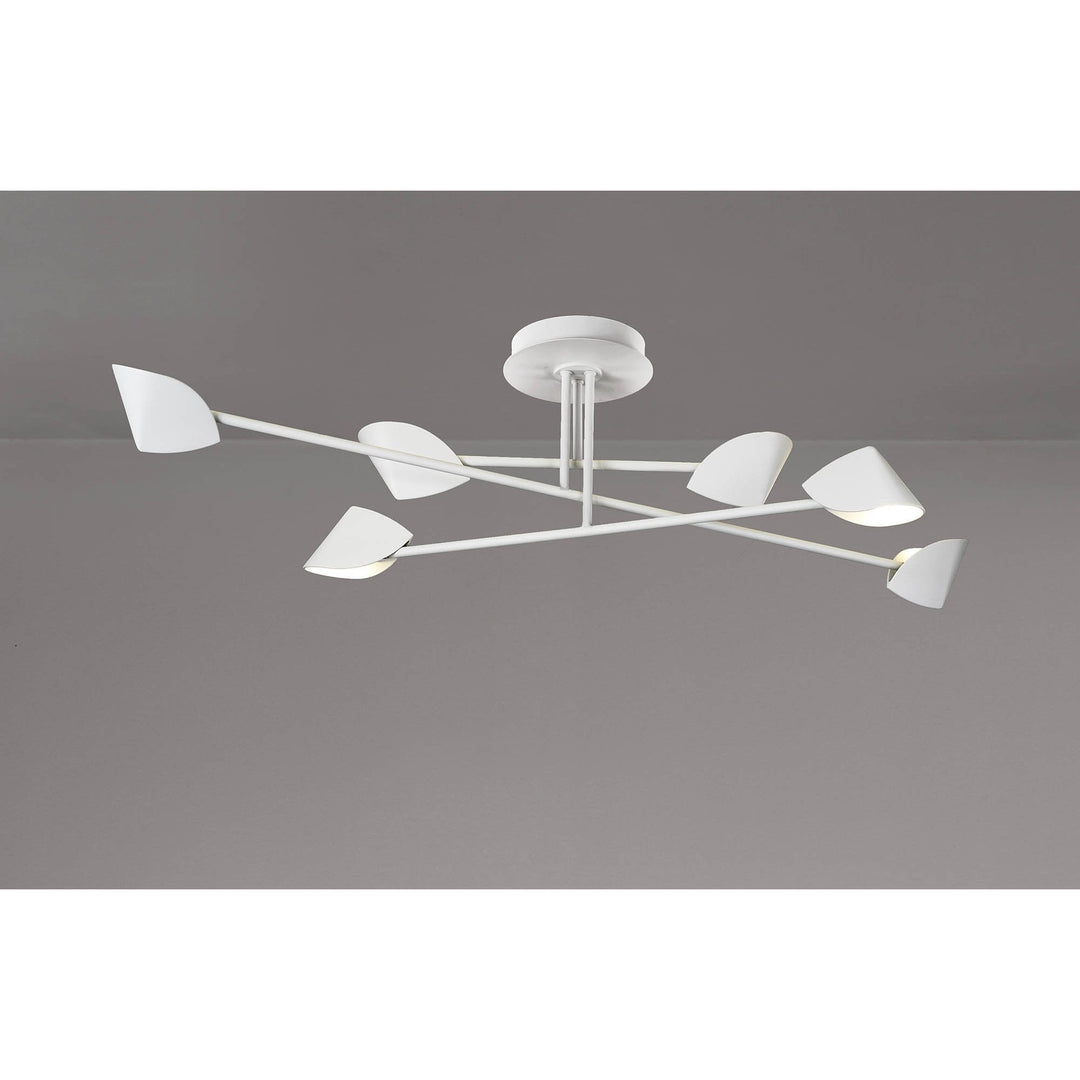 Mantra M7572 Capuccina Large 6 Light Semi Flush 45W LED White