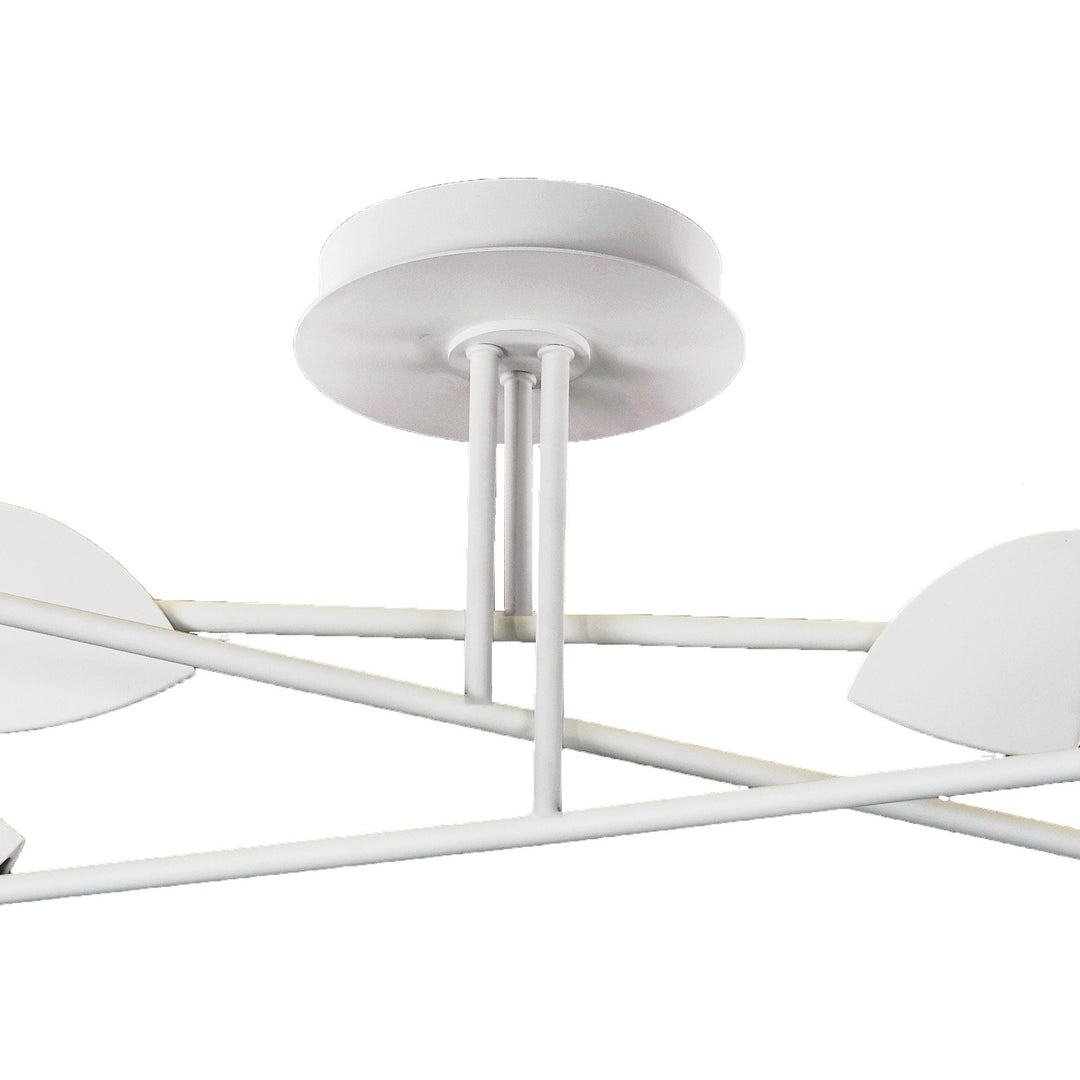 Mantra M7572 Capuccina Large 6 Light Semi Flush 45W LED White