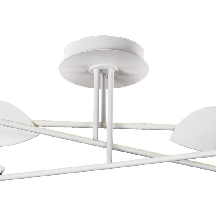 Mantra M7572 Capuccina Large 6 Light Semi Flush 45W LED White
